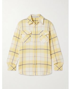 God's True Cashmere Dreamer Checked Cashmere Shirt - Natural