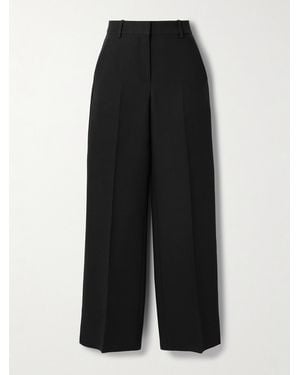 Veronica de Piante Riley Wool-Twill Straight-Leg Trousers - Black