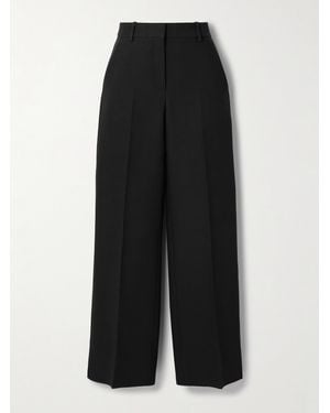 Veronica de Piante Riley Wool-Twill Straight-Leg Trousers - Black