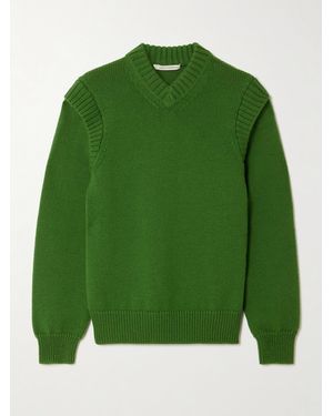 Emilia Wickstead Pullover Aus Merinowolle - Grün