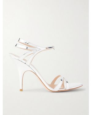 Gianvito Rossi Mirrored Leather Sandals - Natur