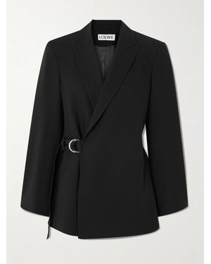 Loewe Belted Wool Blazer - Black
