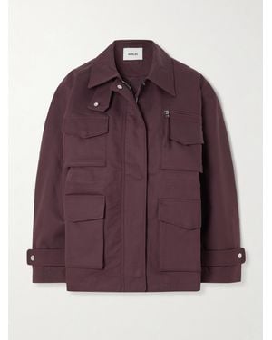 Agolde Aubrey Cotton-Gabardine Jacket - Purple