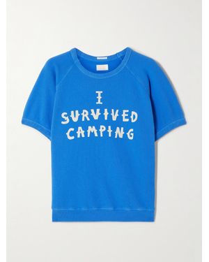 Mother Concert Printed Cotton-Jersey T-Shirt - Blue
