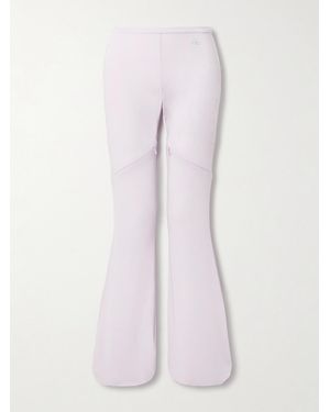 Courreges Ellipse Zip-Detailed Jersey Flared Trousers - Pink