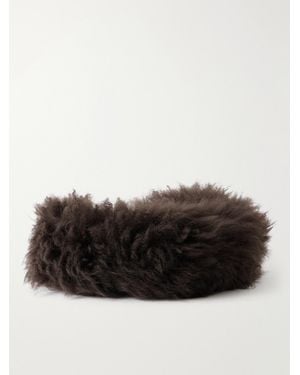 Yves Salomon Shearling Headband - Black