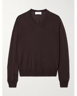 La Ligne Ben Silk, Wool And Cashmere-Blend Jumper - Brown