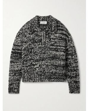 Brandon Maxwell The Posie Space-Dyed Cashmere And Silk-Blend Jumper - Grey