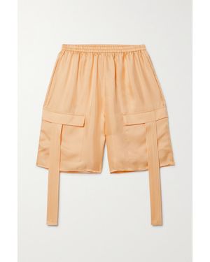 LAPOINTE Silk-Twill Shorts - White