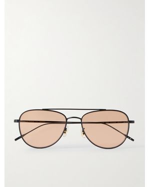 Oliver Peoples Aviator-Style Metal Sunglasses - Natural