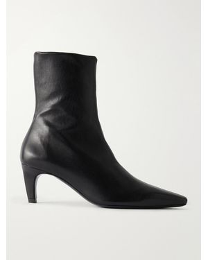 Jude Cave Leather Ankle Boots - Black
