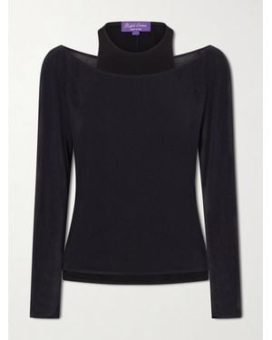 Ralph Lauren Maxime Silk-Jersey Sweatshirt - Blue