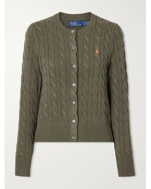 Polo Ralph Lauren Cable-Knit Cotton Cardigan - Green