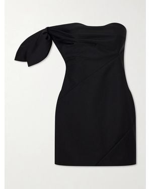 Givenchy Bow-Detailed Wool And Mohair-Blend Mini Dress - Black