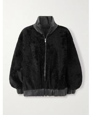 Magda Butrym Shearling Bomber Jacket - Black