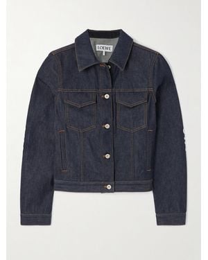 Loewe Anagram Appliquéd Denim Jacket - Blue