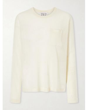 Twp Wsh Crocheted Cashmere Jumper - Natural