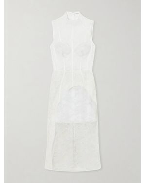 Acne Studios Delucia Cotton-Blend Lace Midi Dress - White