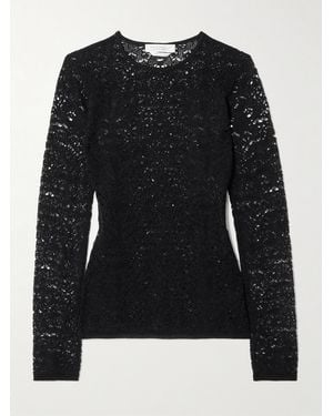 Gabriela Hearst Evander Open-Knit Wool And Cashmere-Blend Top - Black