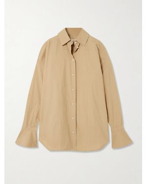 OSSOU Haze Oversized Cotton-Poplin Shirt - Natural