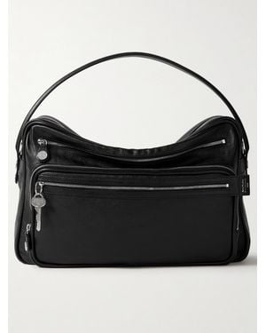 Acne Studios Camero Camera Medium Embellished Textured-Leather Tote - Black