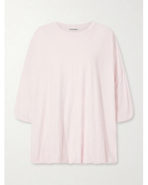 Acne Studios Eniko Irregular Balloon Cotton And Hemp-Blend T-Shirt - Pink