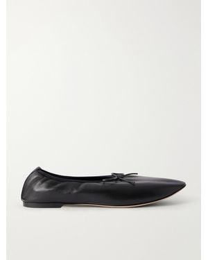 Jamie Haller The High Vamp Leather Ballet Flats - White