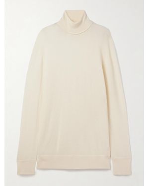 The Row Lizzy Oversized-Rollkragenpullover Aus Kaschmir - Natur