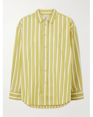 La Ligne Striped Cotton-Poplin Shirt - Yellow