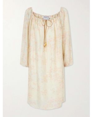 BERNADETTE Bonnie Floral-Print Lyocell-Blend Mini Dress - Natural