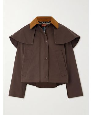 Altuzarra Austen Suede-Trimmed Cotton-Canvas Coat - Brown