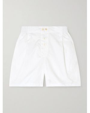 SEBLINE Boxer Cotton-Poplin Shorts - White