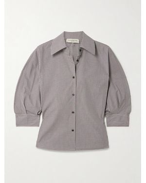 Kallmeyer Colette Cropped Gingham Cotton-Poplin Shirt - Grey