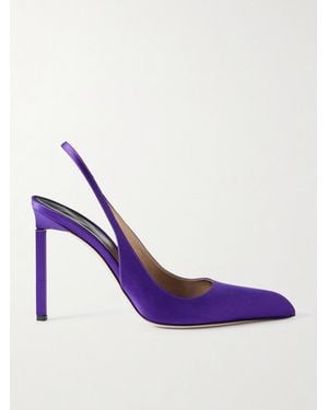 Tom Ford Satin Slingback Court Shoes - Blue