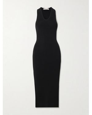 St. Agni Asymmetric Tencel Lyocell-Blend Maxi Dress - Black