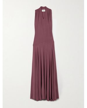 TOVE Vina Gathered Stretch-Jersey Maxi Dress - Purple