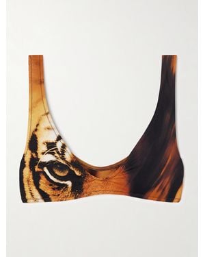 Skims Roberto Cavalli Signature Swim Plunge Triangle Top - Multicolour