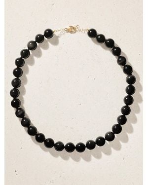 JIA JIA Oracle 14-Karat, Onyx And Crystal Necklace - Natural
