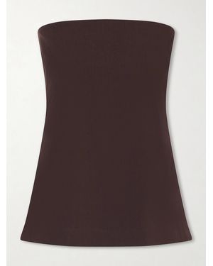 St. Agni Trägerloses Top Aus Einer Baumwollmischung Mit Rückenausschnitt - Braun