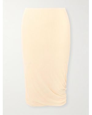 Jil Sander Cotton-Crepe Midi Skirt - Natural