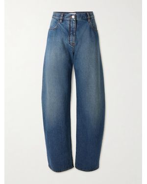 Alaïa Low-Rise Barrel-Leg Jeans - Blue