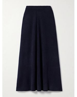The Elder Statesman Cashmere Maxi Skirt - Blue