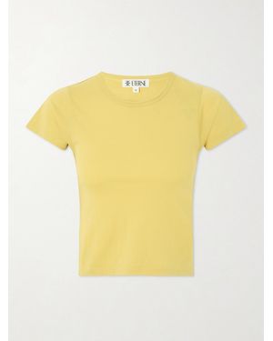 ÉTERNE Cotton And Modal-Blend T-Shirt - Yellow