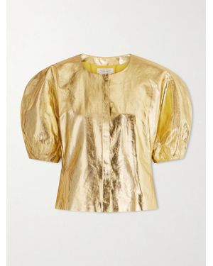 Gabriela Hearst Waverly Linen Top - Metallic