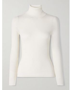 Twp Ribbed Merino Wool Turtleneck Jumper - White