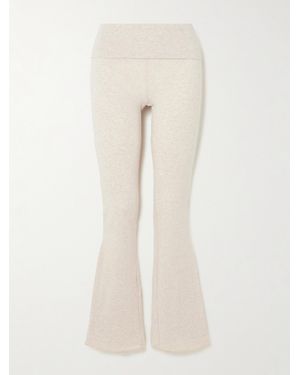 Skims Stretch-Cotton Jersey Foldover Pants - Natural
