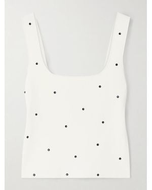 Altuzarra Baz Crystal-Embellished Jersey Tank - Natural
