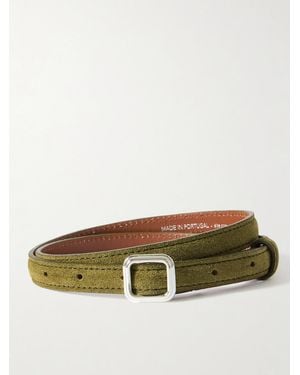 LIE STUDIO The Georgia Slim Suede Waist Belt - Grün