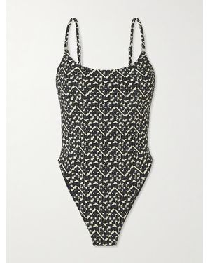 Tory Burch Printed Underwired Swimsuit - White