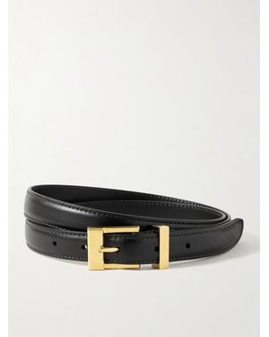 KHAITE Manhattan Leather Belt - Black